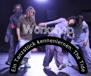 4 Tänzer:innen in lila Licht getaucht. Teils aneinander lehnend, sich stützend, sich ziehend.