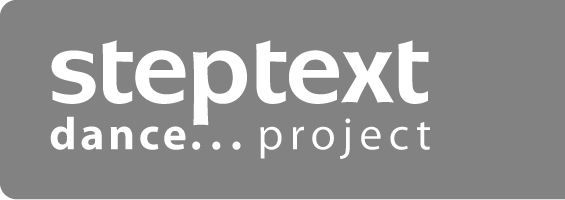 Logo von steptext dance project in grau
